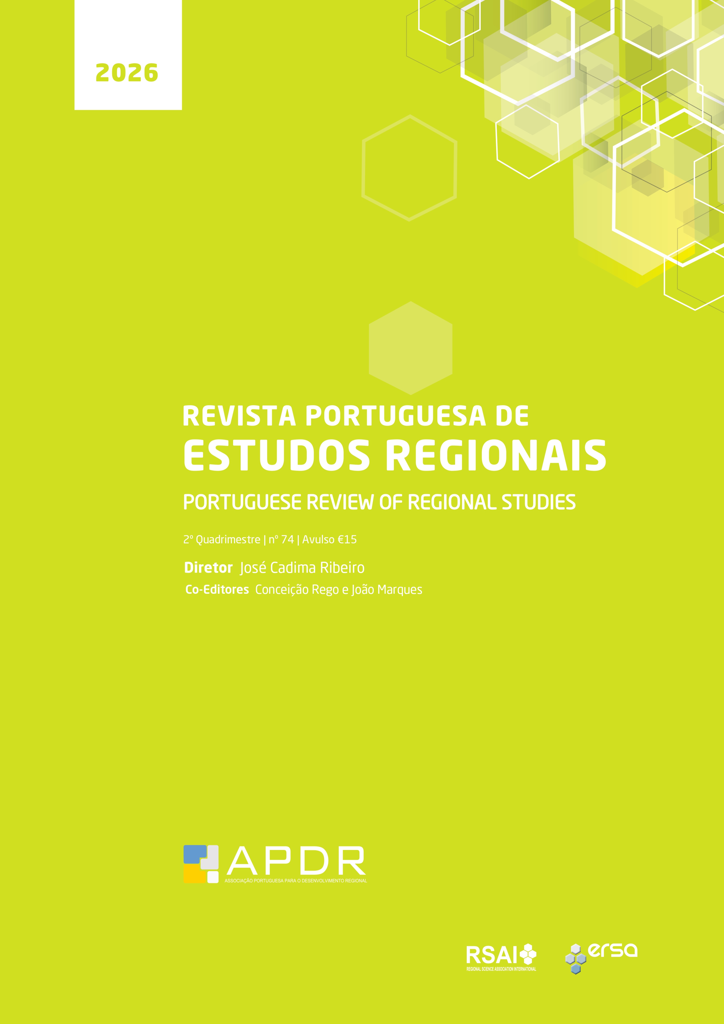 					Ver N.º 74 (2026): Revista Portuguesa de Estudos Regionais
				